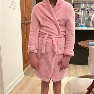 Cozy Pink Fleece Robe - Kid’s